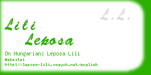 lili leposa business card